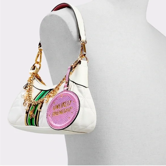 Aldo WICKED Stylish White with charms and Guitar Strap Women's Bag SOLD OUT! - Picture 5 of 15